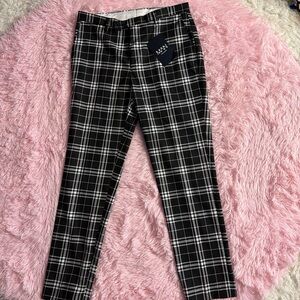 Black and White Plaid Pants